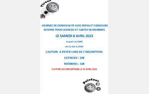 Concours interne de la Boule Caychacaise du 08 Avril 2023