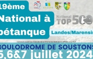 Concours 19ème National à Pétanque Landes/Marensin du 05 au 07 juillet 2024