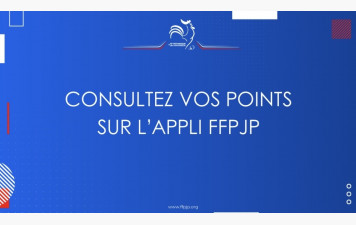 CONSULTATION DES POINTS SUR L'APPLI FFPJP